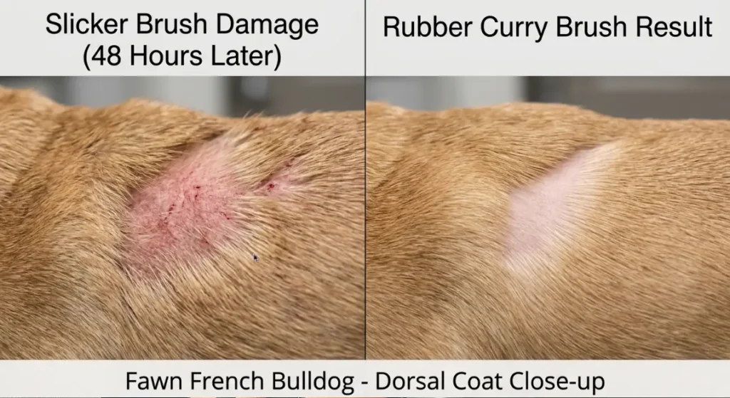 french bulldog grooming brush vs slicker