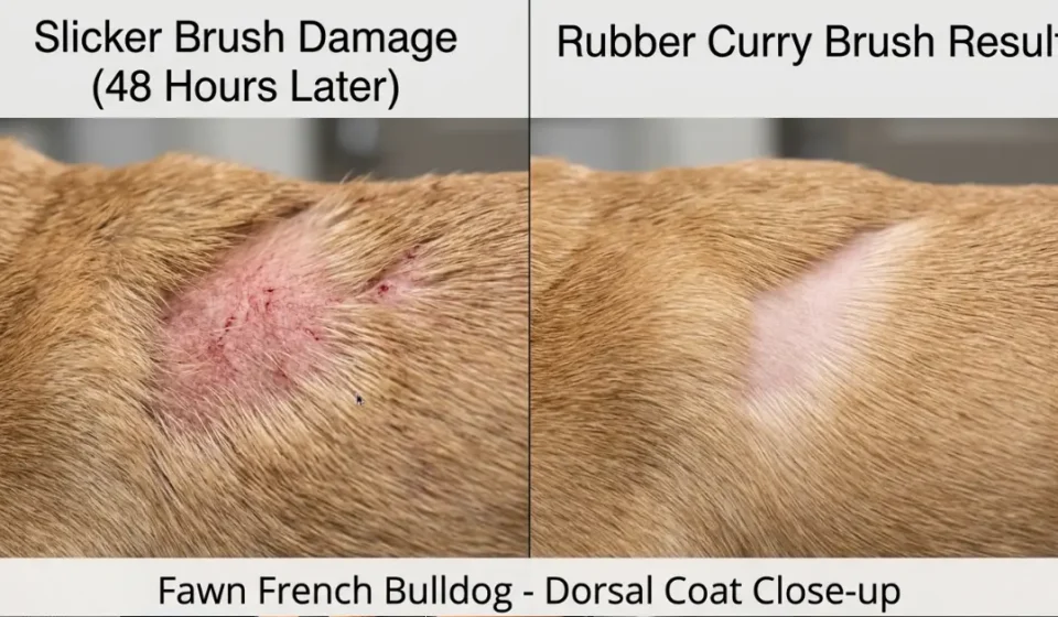 french bulldog grooming brush vs slicker