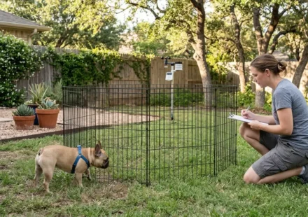 Outdoor french bulldog pen portable