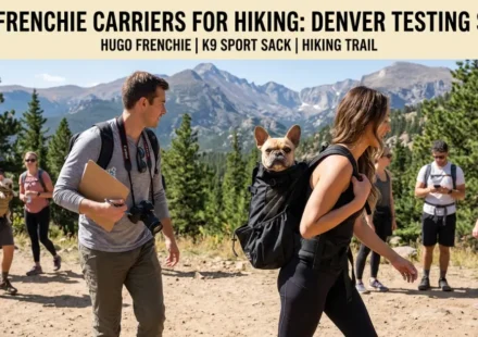 best frenchie carriers for hiking winner with Hugo on Colorado trail