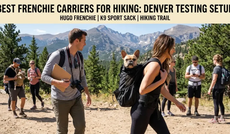 best frenchie carriers for hiking winner with Hugo on Colorado trail
