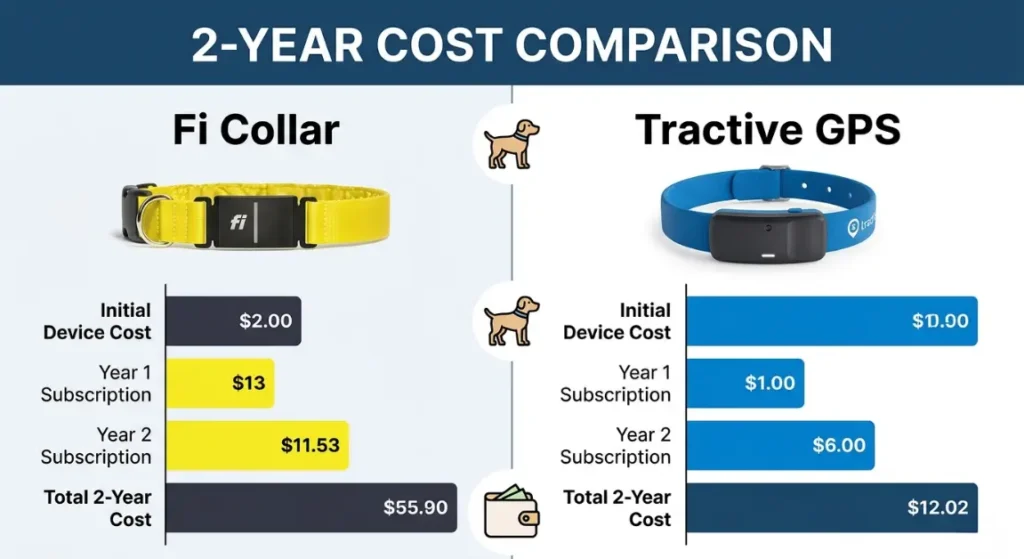 Tractive gps vs fi collar dog